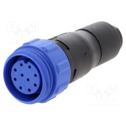 1 pcs x BULGIN - PX0411/10S/6065 - Connector: circular, plug, female, PIN: 10, w/o contacts, for cable