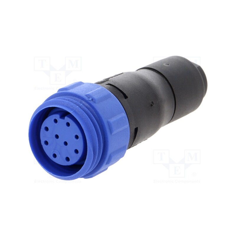 1 pcs x BULGIN - PX0411/10S/6065 - Connector: circular, plug, female, PIN: 10, w/o contacts, for cable