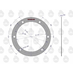 C 330 hub reduction gasket set, original Ursus
