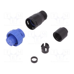 1 pcs x BULGIN - PX0410/06S/6570 - Connector: circular, plug, female, PIN: 6, w/o contacts, for cable