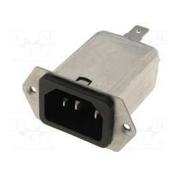 1 pcs x SCHURTER - 5120.1007.0 - Connector: AC supply, socket, male, 15A, 250VAC, IEC 60320, C14 (E)