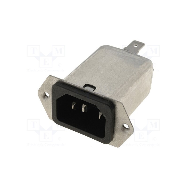 1 pcs x SCHURTER - 5120.1007.0 - Connector: AC supply, socket, male, 15A, 250VAC, IEC 60320, C14 (E)