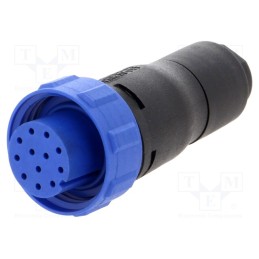 1 pcs x BULGIN - PX0410/12S/6065 - Connector: circular, plug, female, PIN: 12, w/o contacts, for cable