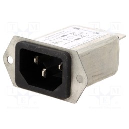 1 pcs x SCHURTER - 5120.0000.0 - Connector: AC supply, socket, male, 1A, 250VAC, IEC 60320, C14 (E)