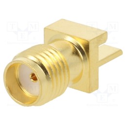 1 pcs x MUELLER ELECTRIC - BU-1420761851 - Socket, SMA, female, card edge, horizontal, 50Ω, SMT, on PCBs, PTFE