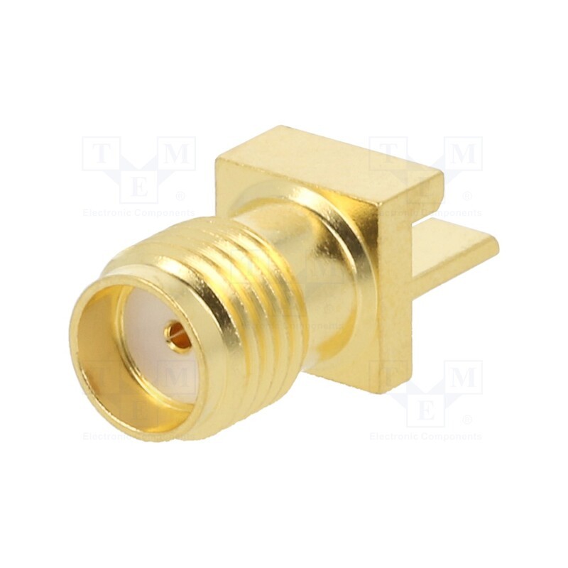 1 pcs x MUELLER ELECTRIC - BU-1420761851 - Socket, SMA, female, card edge, horizontal, 50Ω, SMT, on PCBs, PTFE