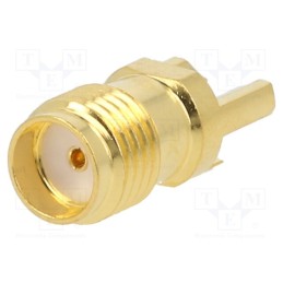 1 pcs x MUELLER ELECTRIC - BU-1420771831 - Socket, SMA, female, card edge, horizontal, 50Ω, SMT, on PCBs, PTFE