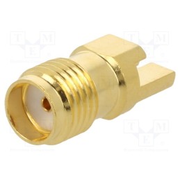 1 pcs x MUELLER ELECTRIC - BU-1420761891 - Socket, SMA, female, card edge, horizontal, 50Ω, SMT, on PCBs, PTFE