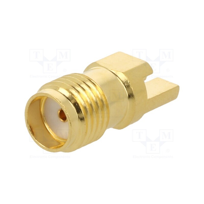 1 pcs x MUELLER ELECTRIC - BU-1420761891 - Socket, SMA, female, card edge, horizontal, 50Ω, SMT, on PCBs, PTFE