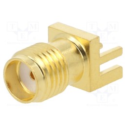 1 pcs x MUELLER ELECTRIC - BU-1420711841 - Socket, SMA, female, card edge,middle board mount, horizontal