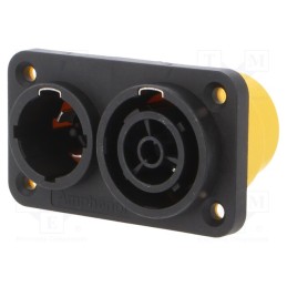 1 pcs x AMPHENOL - HPT-3-CC - Socket, AC supply, male + female, PIN: 3, 16A, 250V, thermoplastic