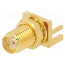 1 pcs x MUELLER ELECTRIC - BU-1420701871 - Socket, SMA, female, card edge,middle board mount, horizontal