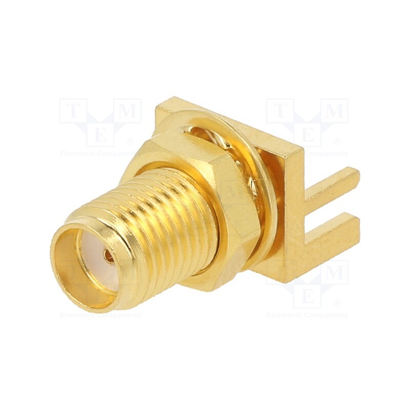 1 pcs x MUELLER ELECTRIC - BU-1420701871 - Socket, SMA, female, card edge,middle board mount, horizontal