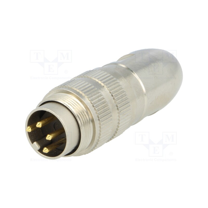 1 pcs x LUMBERG - 0332 04 - Connector: M16, plug, male, soldering, for cable, PIN: 4, 5A, 250V