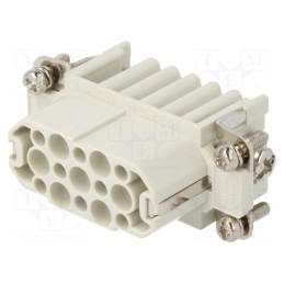 1 pcs x MOLEX - 93601-0091 - Connector: HDC, contact insert, female, S-D, PIN: 15, size 10A, 10A