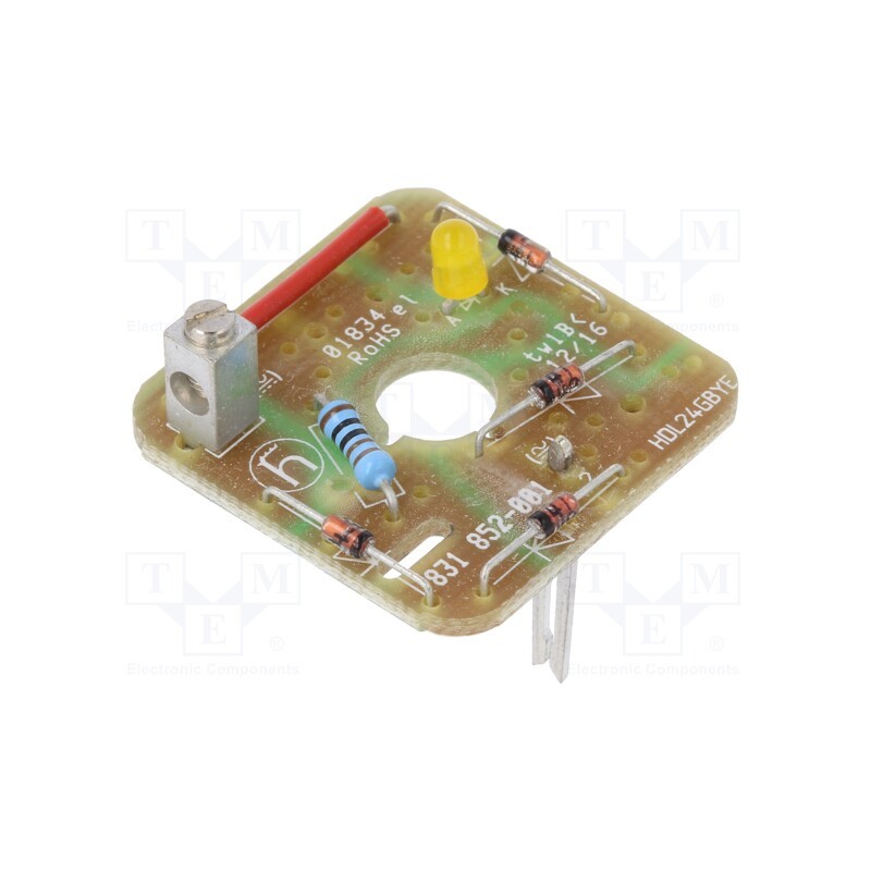 1 pcs x HIRSCHMANN - 831852001 GDME HDL 24 GB YE - Insert, with LED,with bridge rectifier,with varistor, GDME, 8A