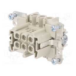 1 pcs x WIELAND - 70.300.0640.0 - Connector: HDC, female, PIN: 6, size 6, contact insert, 500V, 16A
