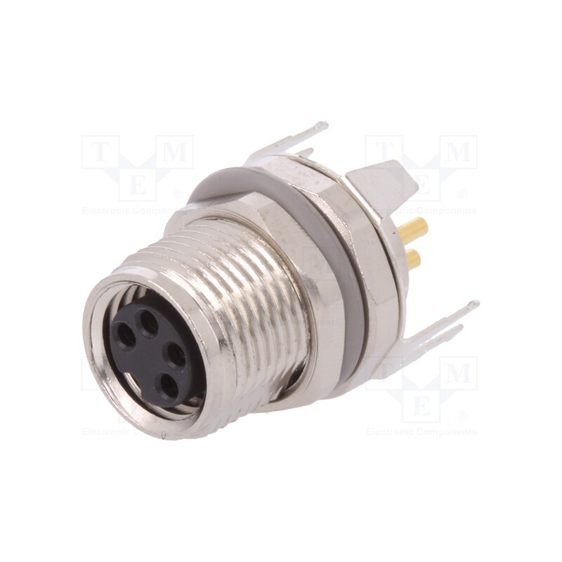 1 pcs x TE Connectivity - T4041037041-000 - Connector: M8, female, PIN: 4, shielded, socket, IP67, 30V