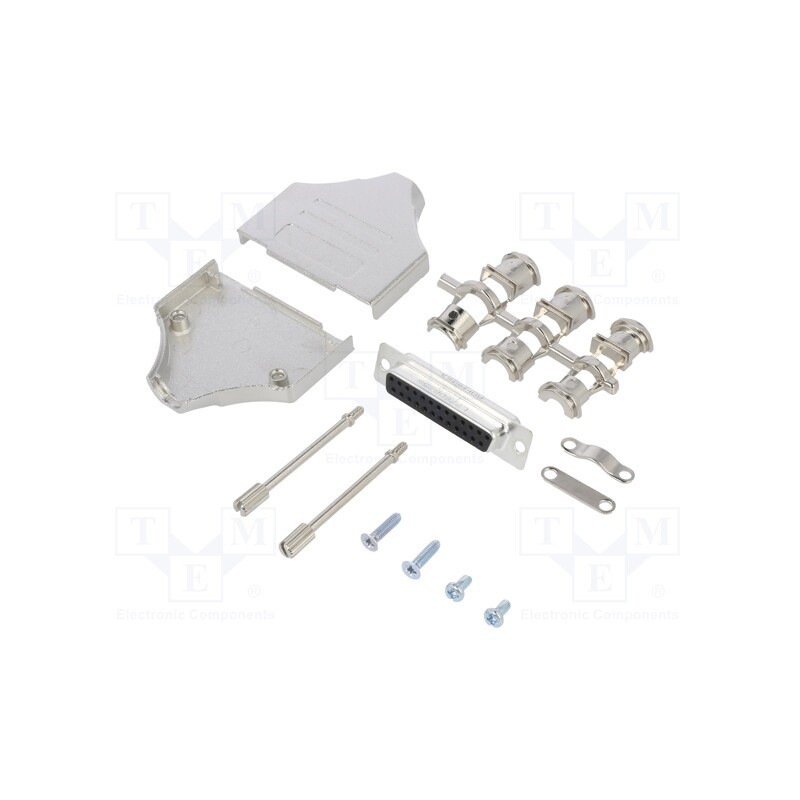 1 pcs x Amphenol Communications Solutions - L17MHDM25+L77SDB25S - D-Sub, PIN: 25, female, straight, soldering, for cable, gold f