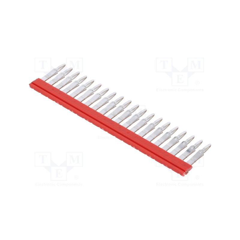 1 pcs x WEIDMu00dcLLER - 2108920000 ZQV 2.5N/20 RD - Comb bridge, ways: 20, red, A series