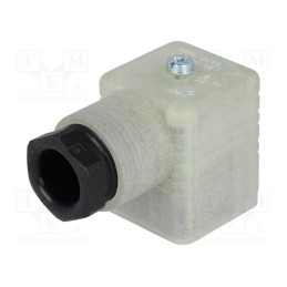 1 pcs x HIRSCHMANN - 932527002 GDML 2011 LED 24 YE SCHWARZ - Connector: valve connector, plug, form A, 18mm, female, PIN: 3, PG1