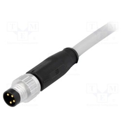 1 pcs x HARTING - 21348000481005 - Connector: M8, male, PIN: 4, straight, with lead, plug, 0.5m, PVC