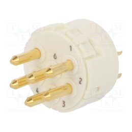 1 pcs x HARTING - 9151062602 - Connector: M23, contact insert, PIN: 6, male, soldering, 300V, 20A