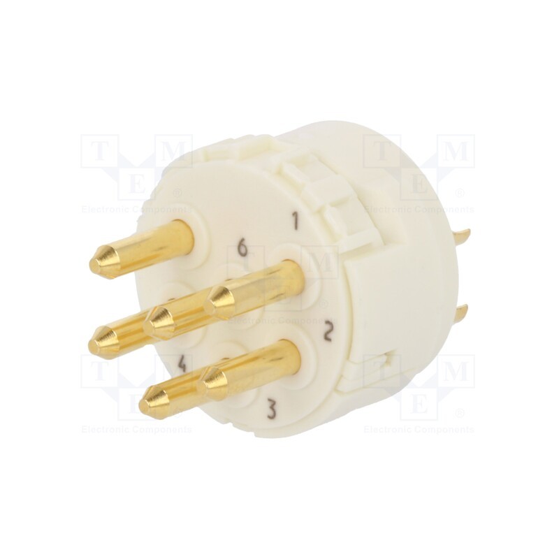 1 pcs x HARTING - 9151062602 - Connector: M23, contact insert, PIN: 6, male, soldering, 300V, 20A