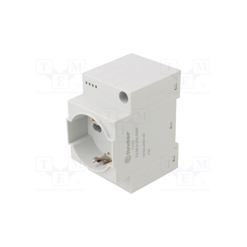 1 pcs x FINDER - 7U.00.8.230.0000 - Connector: AC supply, female, socket, 250VAC, 16A, grey, PIN: 3, IP20