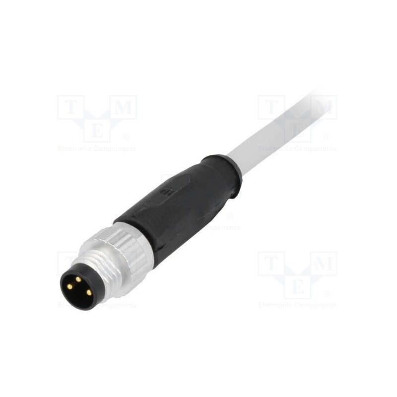 1 pcs x HARTING - 21348000380020 - Connector: M8, male, PIN: 3, straight, with lead, plug, 2m, PVC