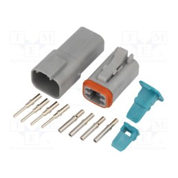 1 pcs x AMPHENOL - AT4PS-CKIT - Connector: wire-wire, AT, male + female, plug, for cable, PIN: 4
