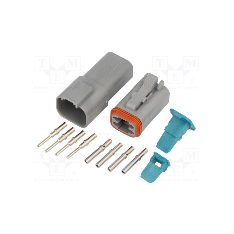 1 pcs x AMPHENOL - AT4PS-CKIT - Connector: wire-wire, AT, male + female, plug, for cable, PIN: 4