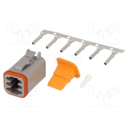 1 pcs x DEUTSCH - S-DT 06-6 S - Connector: wire-wire, DT, female, plug, for cable, PIN: 6, crimped
