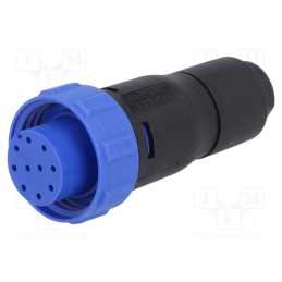 1 pcs x BULGIN - PX0410/10S/6065 - Connector: circular, plug, female, PIN: 10, w/o contacts, for cable