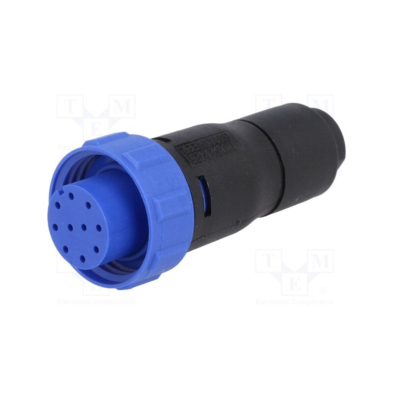 1 pcs x BULGIN - PX0410/10S/6065 - Connector: circular, plug, female, PIN: 10, w/o contacts, for cable