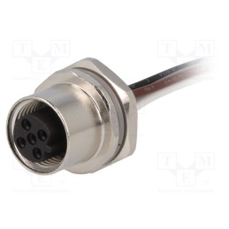 1 pcs x TE Connectivity - T4171310405-001 - Socket, M12, PIN: 5, female, B code-Profibus, cables, IP67, straight
