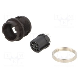 1 pcs x BINDER - 99 0648 00 08 - Connector: circular, 678, 32V, PIN: 8, socket, female, soldering