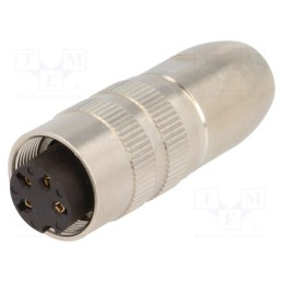 1 pcs x LUMBERG - 0322 04 - Connector: M16, plug, female, soldering, for cable, PIN: 4, 5A, 250V