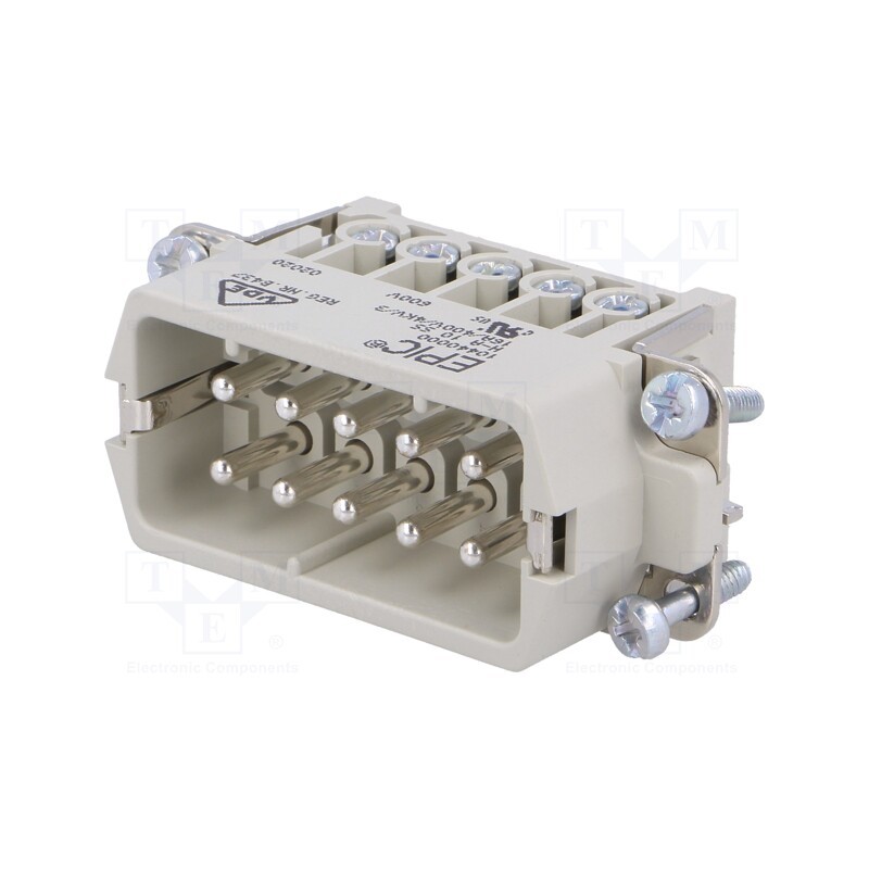 1 pcs x LAPP - 10440000 - Connector: HDC, male, EPIC H-A, PIN: 10, 10+PE, size H-A 10, 16A