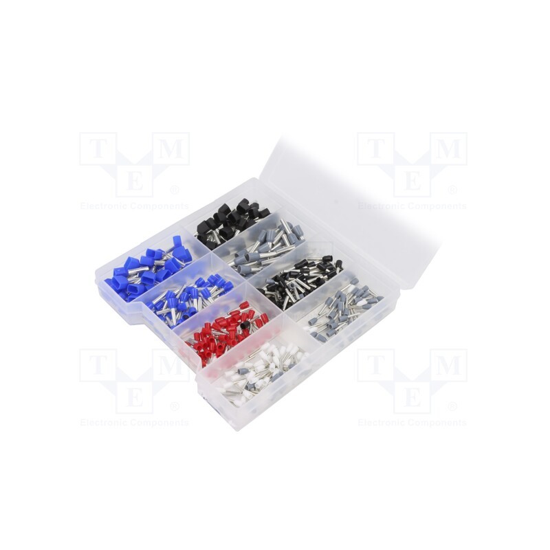 1 set x BM GROUP - BM00601/370 - Kit: bootlace ferrules, insulated, crimped, for cable, 370pcs.