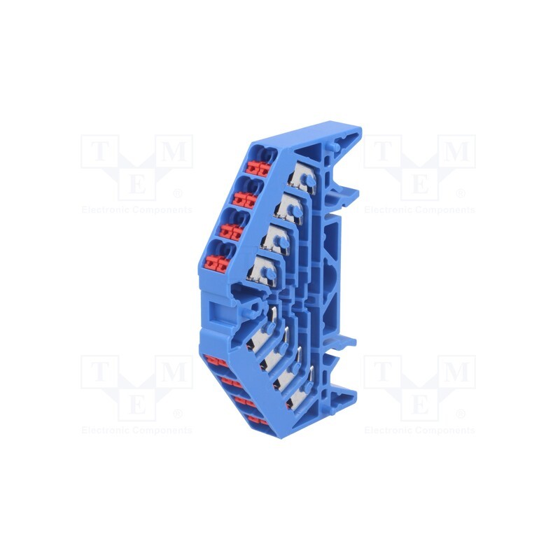 1 pcs x WEIDMu00dcLLER - 1267900000 PRV 4 BL 35X7.5 RT - Splice terminal: rail, 1.5mm2, ways: 4, terminals: 16, blue, 250VAC