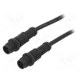 1 pcs x AMPHENOL LTW - MSDP04ML-SDPML-SDA05 - Cable: for sensors/automation, PIN: 4, M12-M12, D code-Ethernet