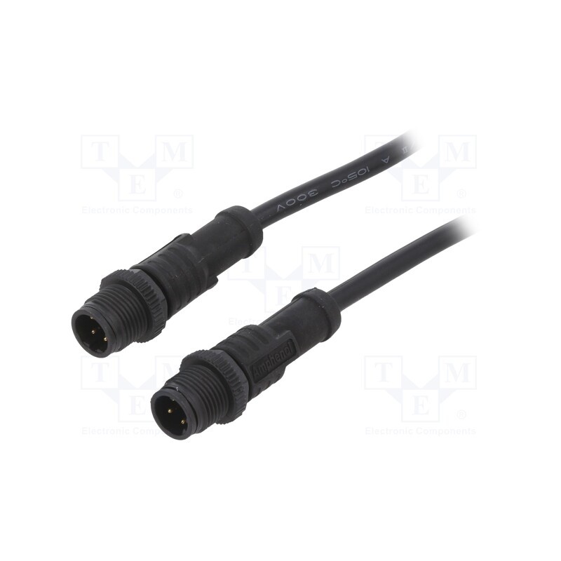1 pcs x AMPHENOL LTW - MSDP04ML-SDPML-SDA05 - Cable: for sensors/automation, PIN: 4, M12-M12, D code-Ethernet