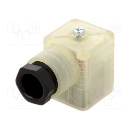 1 pcs x HIRSCHMANN - 933916212 GDML 2011 LED 230 VR YE SCHWAR - Connector: valve connector, plug, form A, 18mm, female, PIN: 3, 