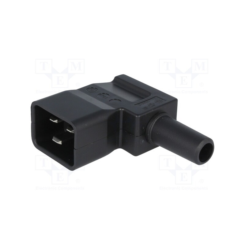1 pcs x SCHURTER - 4789.12 - Connector: AC supply, plug, male, 16A, 250VAC, IEC 60320, C20 (I)