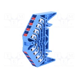 1 pcs x WEIDMu00dcLLER - 1267890000 PRV 4 BL 35X15 RT - Splice terminal: rail, 1.5mm2, ways: 4, terminals: 16, blue, 250VAC