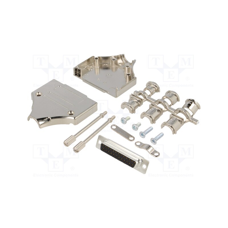 1 pcs x ENCITECH - 6355-0006-13 - D-Sub, PIN: 25, plug, female, straight, soldering, for cable, black