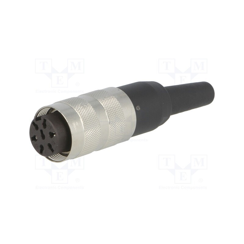 1 pcs x AMPHENOL - T3476001U - Connector: M16, plug, female, soldering, for cable, PIN: 7, 5A, 250V