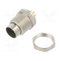 1 pcs x BINDER - 09 0477 00 07 - Connector: M9, socket, male, Plating: gold-plated, 125V, IP40, PIN: 7