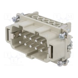 1 pcs x LAPP - 10192100 - Connector: HDC, contact insert, male, EPIC H-BE, PIN: 10, 10+PE